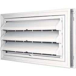 Builders Edge 9.4 in. H X 18.5 in. W White Vinyl Foundation Vent