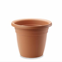 Crescent Too Emma 11.4 in. H X 14 in. D PP Plastic Planter Terracotta