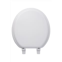 OakBrook Collection Round White Wood Toilet Seat