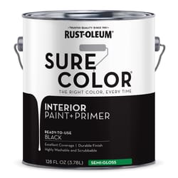 Rust-Oleum Sure Color Semi-Gloss Black Water-Based Paint + Primer Interior 1 gal