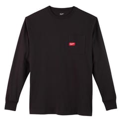 Milwaukee S Long Sleeve Unisex Crew Neck Black Heavy Duty Shirt