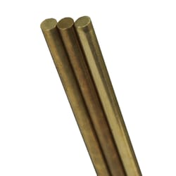 K&S 0.114/0.081/0.072 in. D X 12 in. L Brass Rod 3 pk