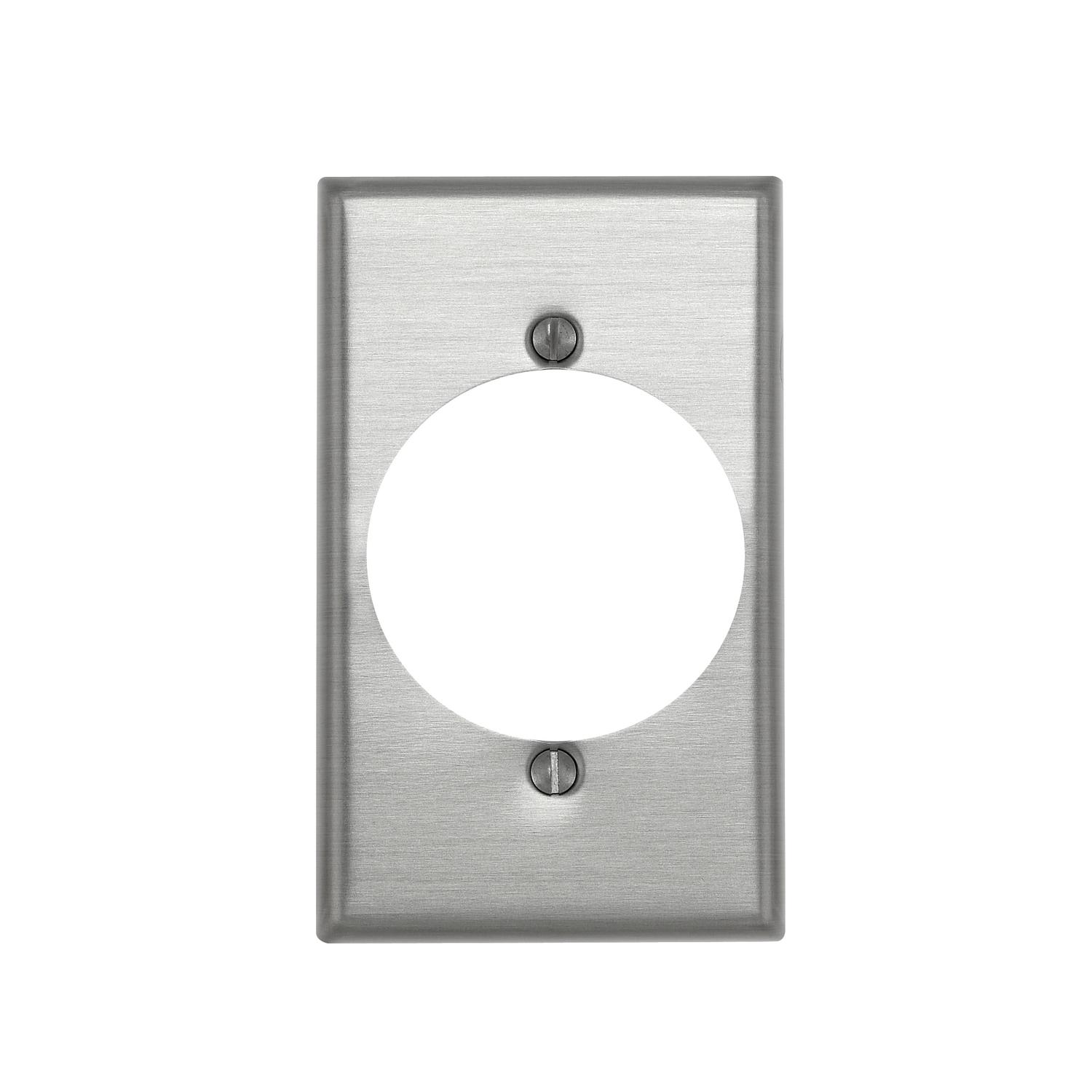 Leviton 1 gang Aluminum Receptacle Wall Plate 1 pk - 000-83028-000 - Electrical Switches  sku 000-83028-000