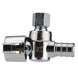 Apollo 1/2 in. PEX Barb in to X 1/4 in. Compression Brass Angle Stop Valve