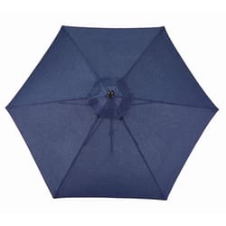 Living Accents Salem 9 ft. Tiltable Navy Market Umbrella