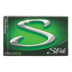 STRIDE Sugar Free Spearmint Chewing Gum 14 pc.