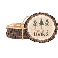 P. Graham Dunn 4.25 in. H X 0.5 in. W X 4 in. L Multicolored Wood Barky Coaster