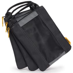 ToughBuilt 6.89 in. W X 9.29 in. H Polyester Fastener Bag Black/Gray 3 pc