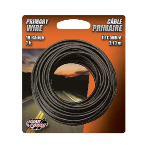 Coleman Cable 7 ft. 10 Ga. Primary Wire Black - Ace Hardware