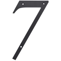 HILLMAN 6 in. Reflective Black Plastic Nail-On Number 7 1 pc