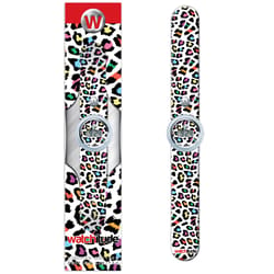 Watchitude Slap Child's Leopard Camo Round Multicolored Digital Watch Silicone Water Resistant