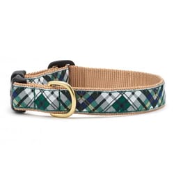 Up Country Multicolored Gordon Plaid Nylon Dog Collar Small