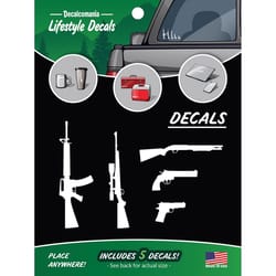 Decalcomania Gun Family Car Sticker Vinyl 1 pk