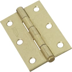 National Hardware 3 in. L Brass Narrow Hinge 2 pk