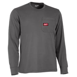 Milwaukee Gridiron L Long Sleeve Men's Round Neck Gray Tee Shirt