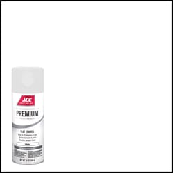 Ace Premium Flat White Paint + Primer Enamel Spray 12 oz