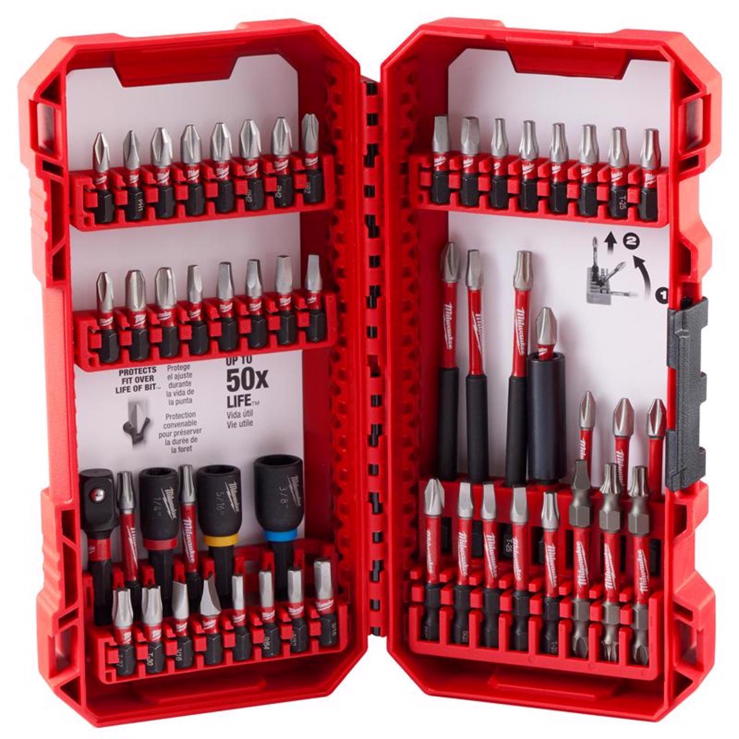 Photos - Drill Bit Milwaukee Shockwave Drill and Driver Bit Set Alloy Steel 54 pc 48-32-4010 