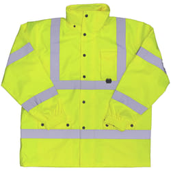 Boss Hi-Vis Yellow Polyester Rain Jacket L