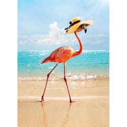 Avanti Seasonal Fancy Flamingo On Beach Mother's Day Card Paper 2 pc