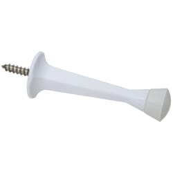 National Hardware 3 in. W Zinc White Rigid Door Stop Mounts to door