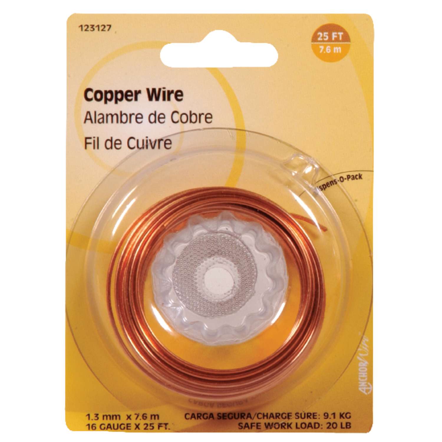 Hillman 25 ft. L Copper 16 Ga. Wire Ace Hardware