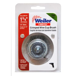 Weiler Vortec 1-3/4 in. D X 1/4 in. Fine Steel Crimped Wire Cup Brush 4500 rpm 1 pc