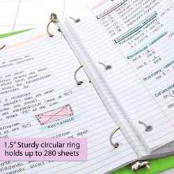 Bazic Products 1-1/2 in. W X 10.39 in. L 3-Ring Lime Green View Binder