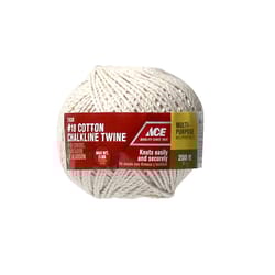 Ace #18 in. D X 200 ft. L White Twisted Cotton Twine Ace #18 in. D X 200 ft. L White Twisted Cotton Twine