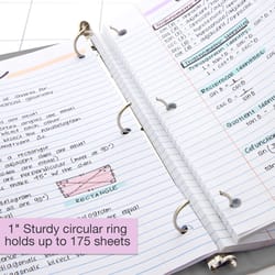 Bazic Products 1 in. W X 9.96 in. L 3-Ring Gray View Binder