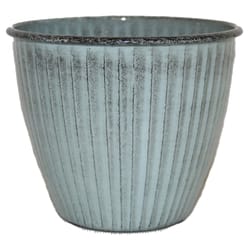 Robert Allen Ironstone 14 in. D Metal Sheridan Planter Mint