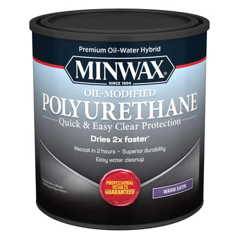 Minwax Fast-Drying Polyurethane Clear Satin Oil-based Polyurethane  (1-quart) in the Sealers department at