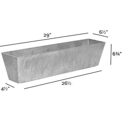 Novelty ArtStone 6.8 in. H X 29 in. W X 6.5 in. D Resin Ella Window Box Gray