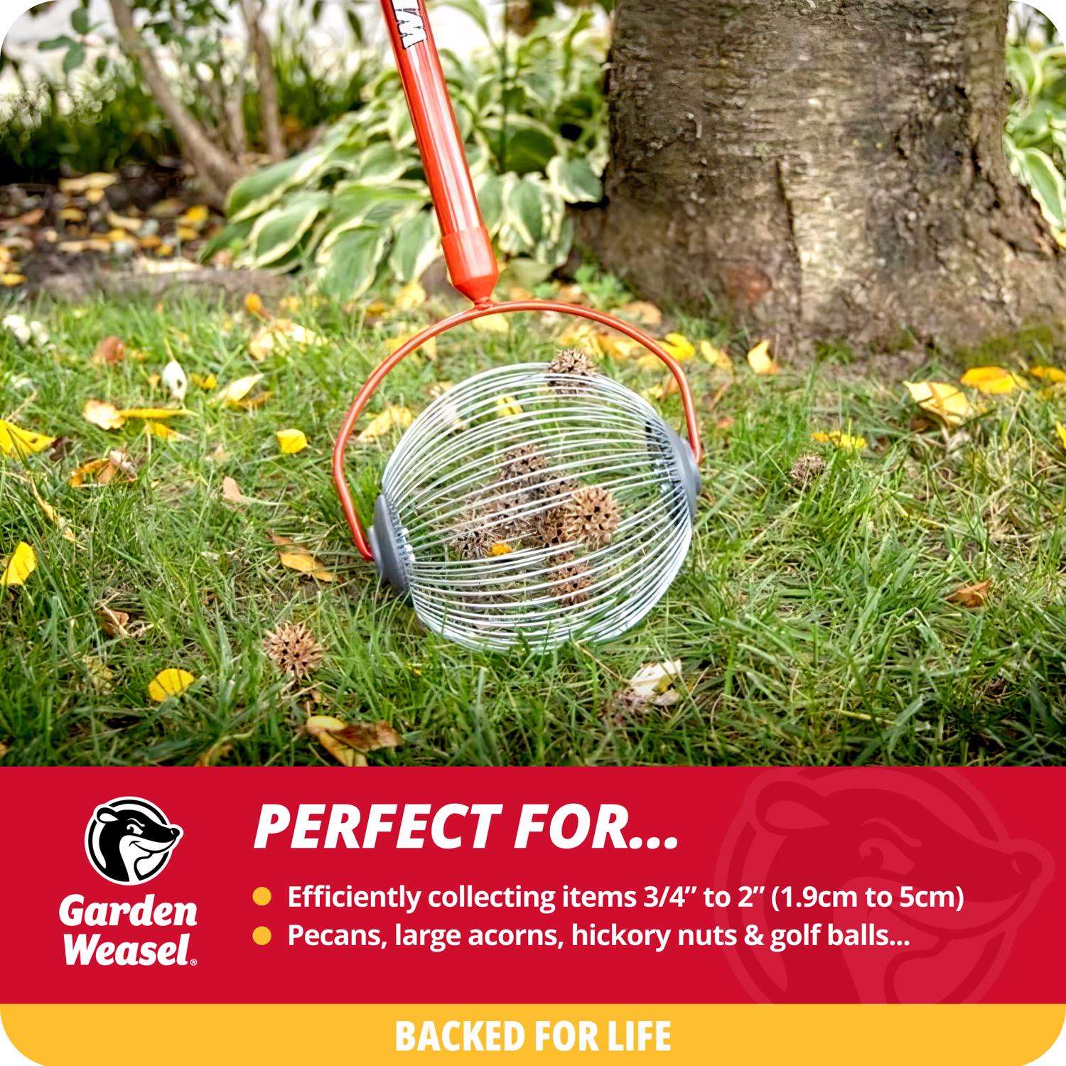 Garden Weasel 47.5 in. Steel Nut Gatherer Steel Handle