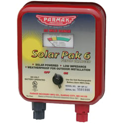 Parmak 6 V Solar-Powered Fence Charger Red