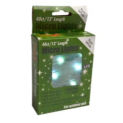 Holiday Bright Lights LED Micro Dot/Fairy Pure White 40 ct Novelty Christmas Lights