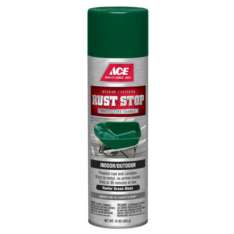 Ace Rust Stop Gloss Hunter Green Spray Paint 15 oz - Ace Hardware