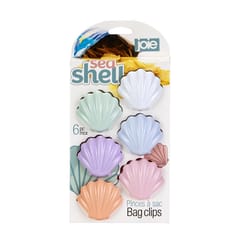 Joie Assorted ABS Plastic/Stainless Steel Seashell Bag Clips