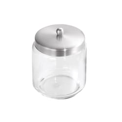 InterDesign Forma Brushed Clear Stainless Steel Covered Jar