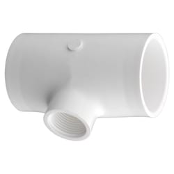 Charlotte Pipe 1-1/2 in. Slip X 1-1/2 in. D Slip PVC Reducing Tee 1 pk