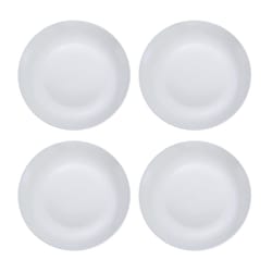Layla White Porcelain Coupe Dinner Plate Dinner Plate 10.5 in. D 4 pc