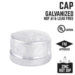 STZ Industries 1-1/2 in. FIP each Galvanized Malleable Iron Cap