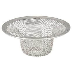 Whedon Drain Protector 2-3/4 in. D Chrome Stainless Steel Mesh Strainer