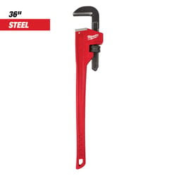 Milwaukee 5 in. Pipe Wrench Black/Red 1 pc