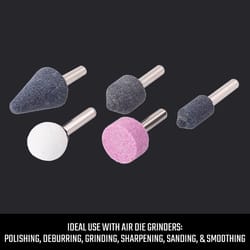 Craftsman Aluminum Oxide Grinding Stone Set Assorted Shapes 25000 rpm 5 pc