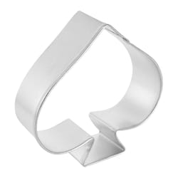 R&M International Corp International Corp 3 in. W X 3 in. L Spade Cookie Cutter Silver 1 pc