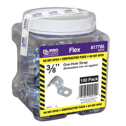 Sigma Engineered Solutions ProConnex 3/8 in. D Zinc-Plated Steel 1 Hole Strap 100 pk