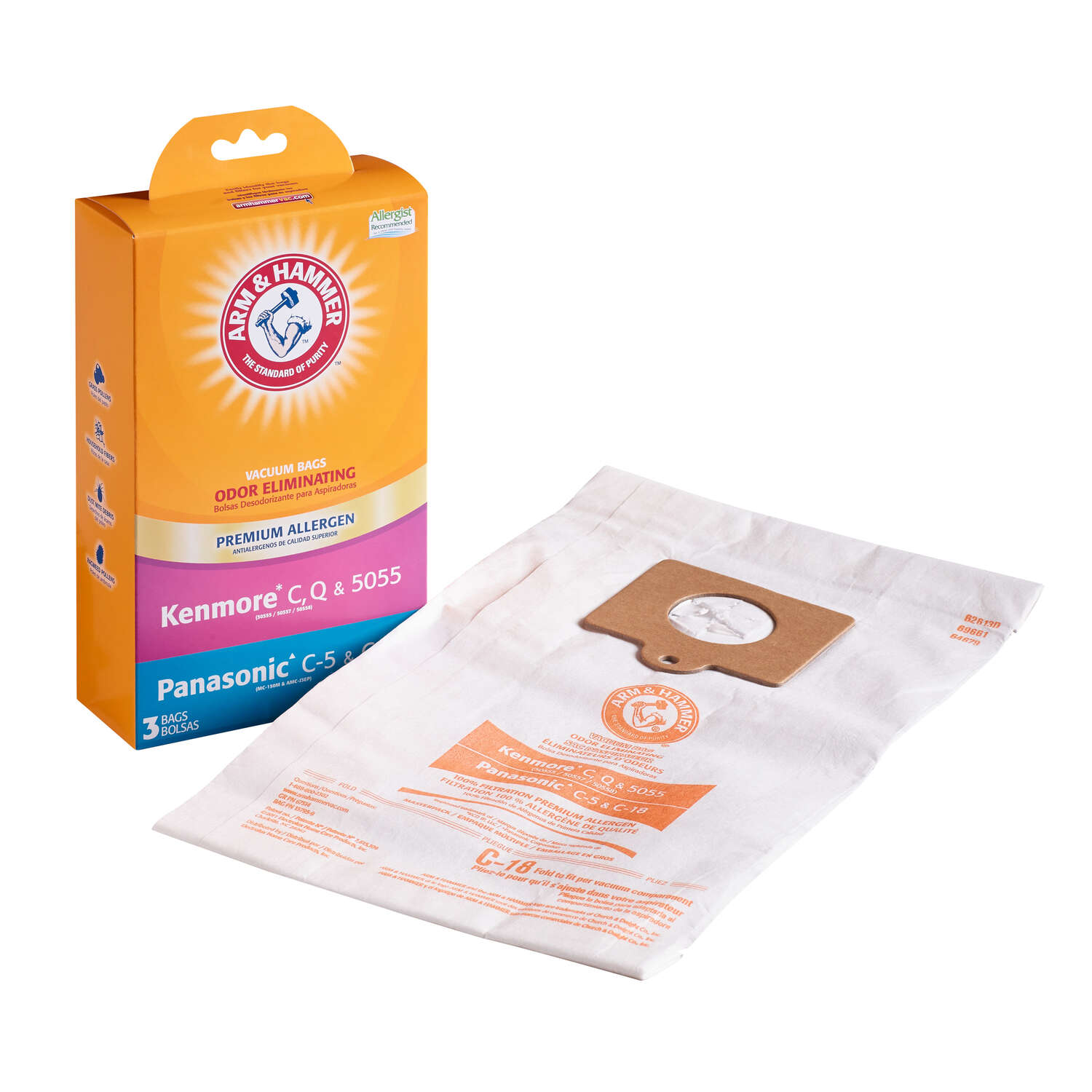 Details about   Hoover Type S Arm & Hammer Odor Eliminating Vacuum Bags 2 Packs of 3 Bags 