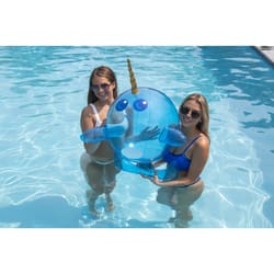 International Leisure Blue Clear Plastic Inflatable Beach Ball
