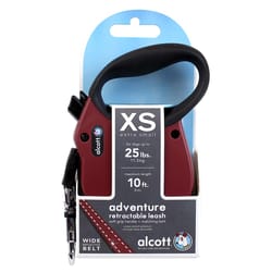 Alcott Red Plastic Dog Retractable Leash X-Small