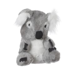 Multipet Look Who's Talking Gray/White Plush Koala Bear Dog Toy Small 1 pk